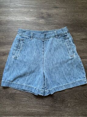Women’s Light Blue Denim High-Rise Jean Shorts
